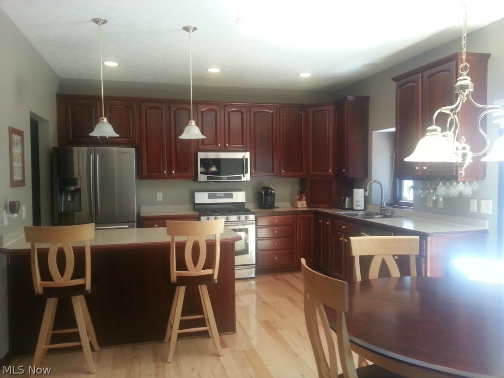 696 Winesap Road Amherst, OH 44001 - Photo 25 of 25 Open floor plan, breakfast bar, hardwood floor, lots of counter and cabinet space, great for entertaining family and friends.