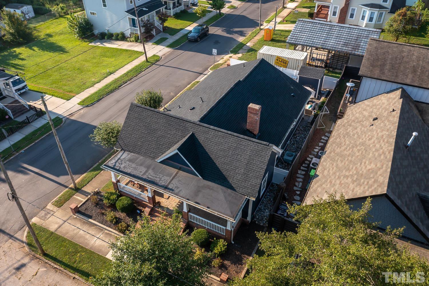 610 East Martin Street Raleigh, NC 27601 - Photo 38 of 40 an aerial view of a house with a swimming pool
