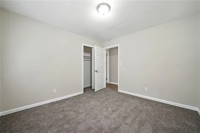 an empty room with an entryway
