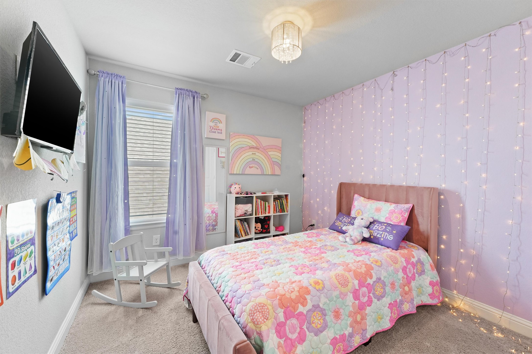 4050 Shackleton Court Iowa Colony, TX 77583 - Photo 44 of 48 a bedroom with a bed and a flat tv screen on dresser