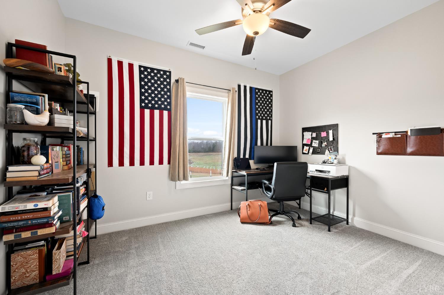 351 Down Creek Road Brookneal, VA 24528 - Photo 22 of 42 a living room with furniture and a book shelf