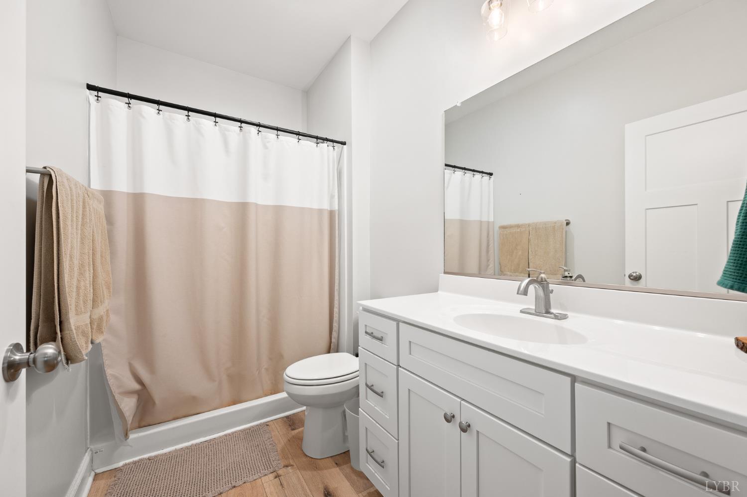 351 Down Creek Road Brookneal, VA 24528 - Photo 29 of 42 a bathroom with a sink a toilet and a mirror