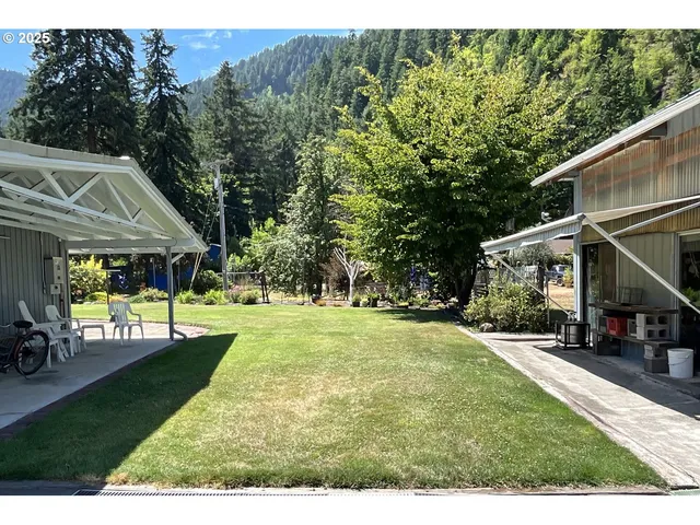 a view of a back yard