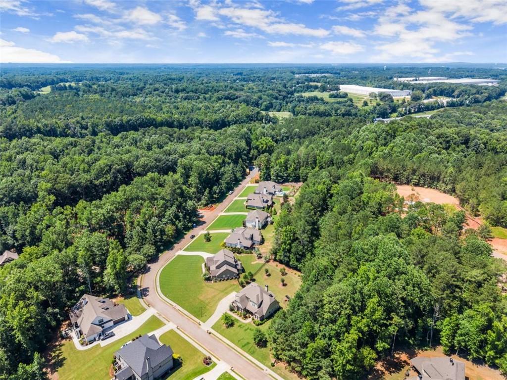 845 Walnut River Trail Hoschton, GA 30548 - Photo 63 of 74 an aerial view of a house with a yard and lake view
