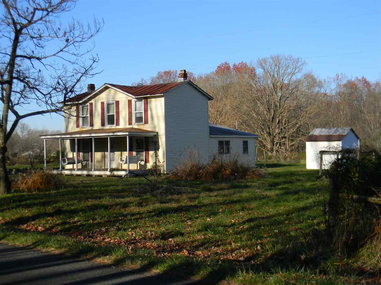 From the front corner of the lot, you can see what a presence this home has on the basically square lot.