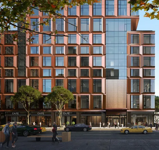 a view of a tall building