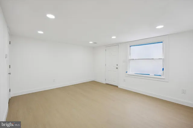 an empty room with a window