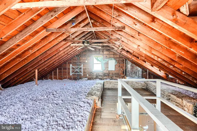 a view of wooden door