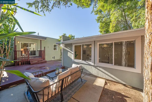 a view of outdoor space and deck