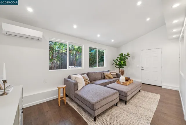 a bed room with a bed and a table