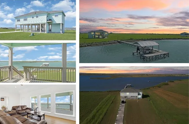 a view of a balcony with an ocean view