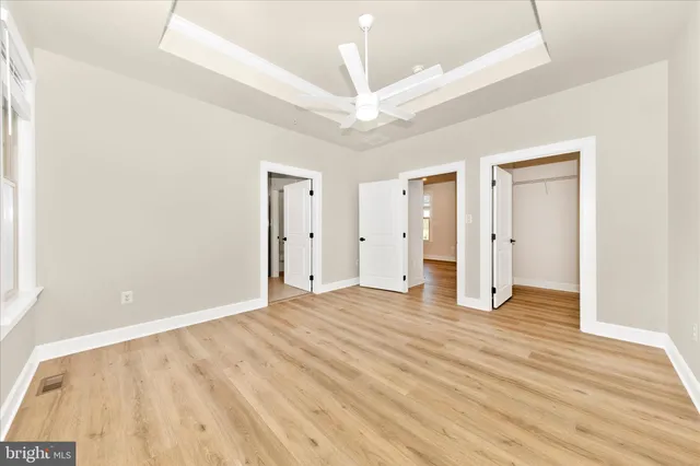 a view of small space with racks on the wall