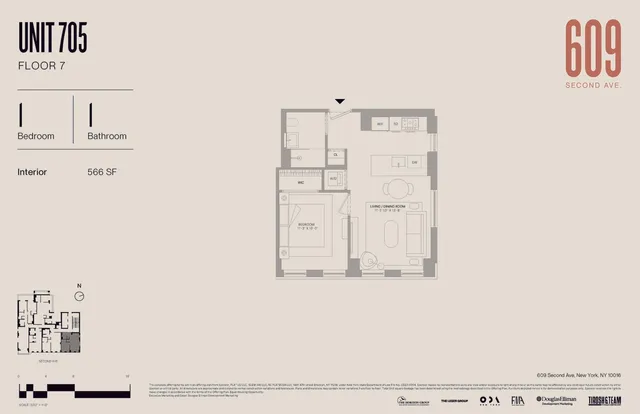 $1,210,000 | 609 2nd Avenue, Unit 705 | Kips Bay