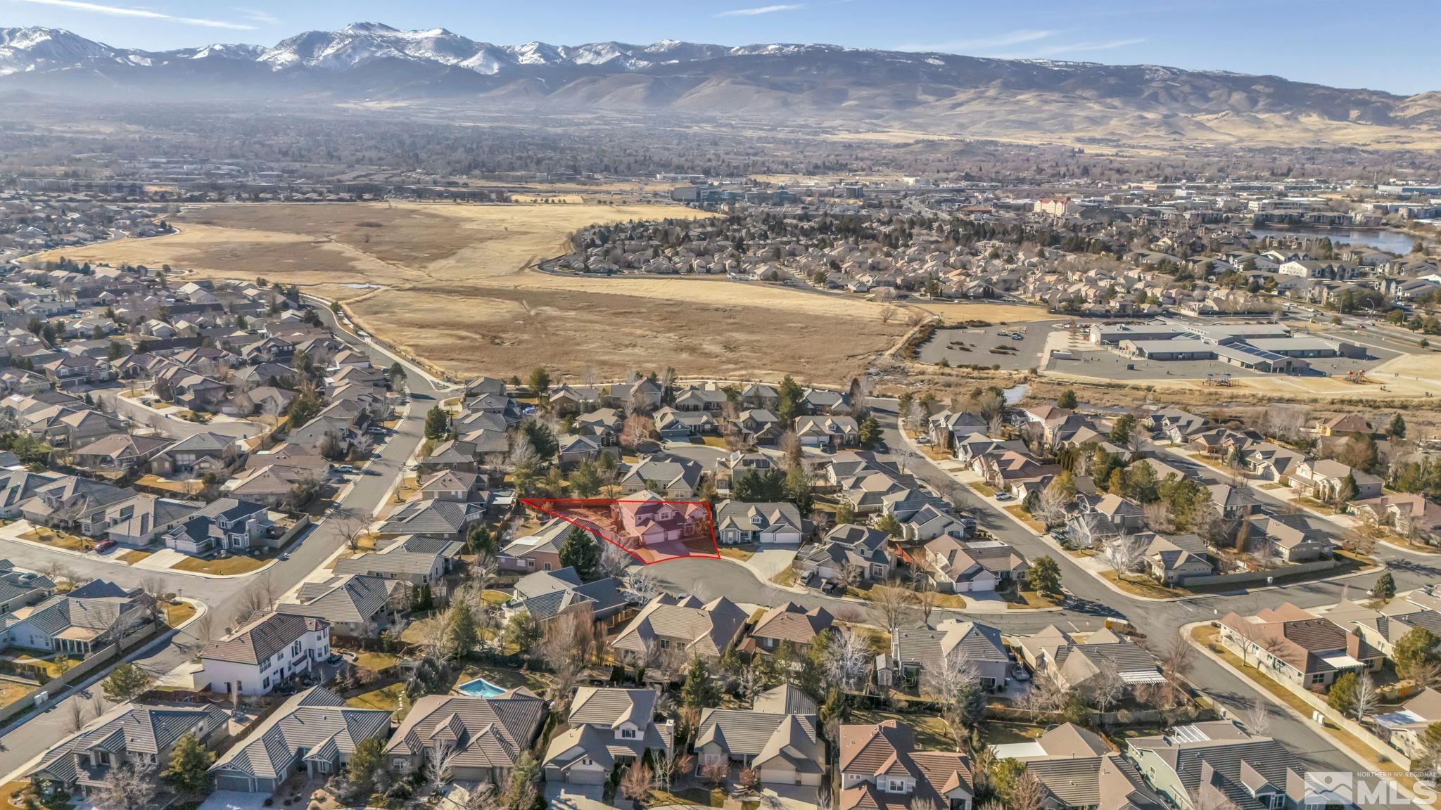 9765 Rolling Rock Court Reno, NV 89521 - Photo 38 of 39 an aerial view of residential houses with outdoor space
