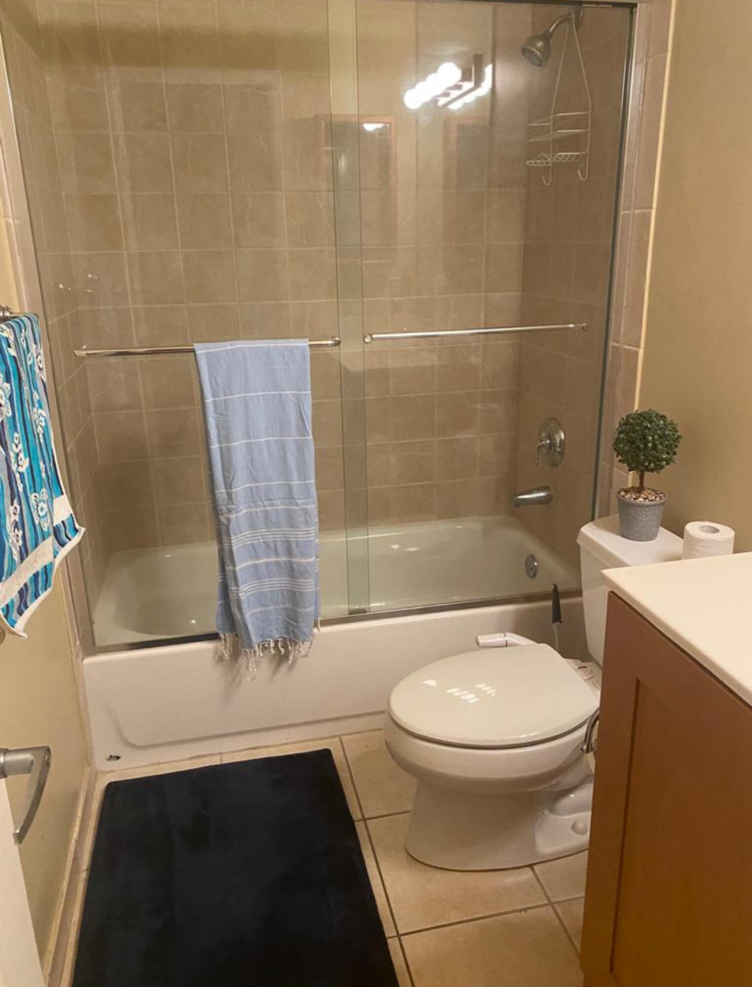 3111 Clint Moore Road, Unit 205 Boca Raton, FL 33496 - Photo 22 of 35 a bathroom with a sink a toilet and shower