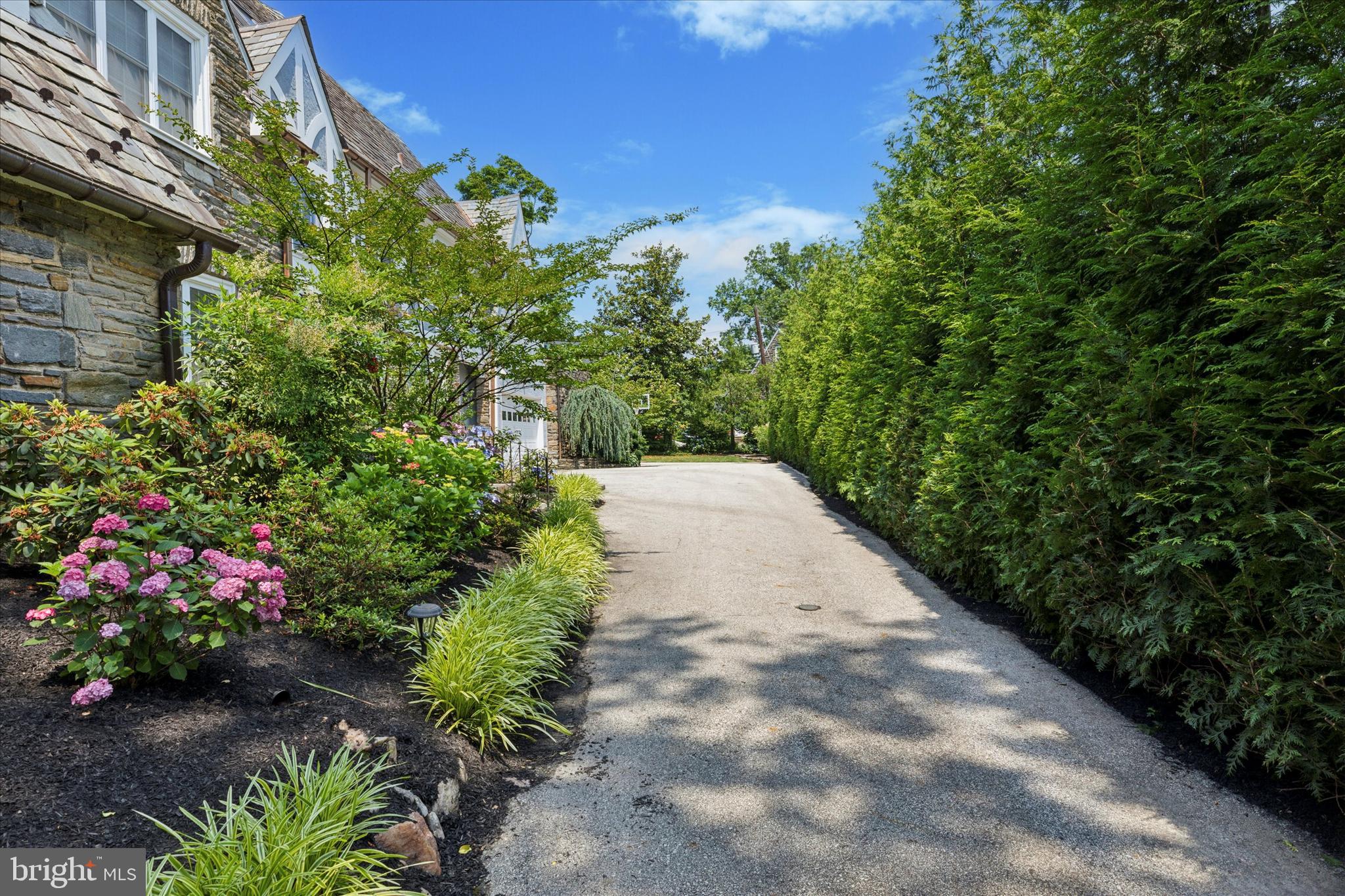 334 Fairhill Road Wynnewood, PA 19096 - Photo 39 of 45 a view of a pathway covered with flower plants