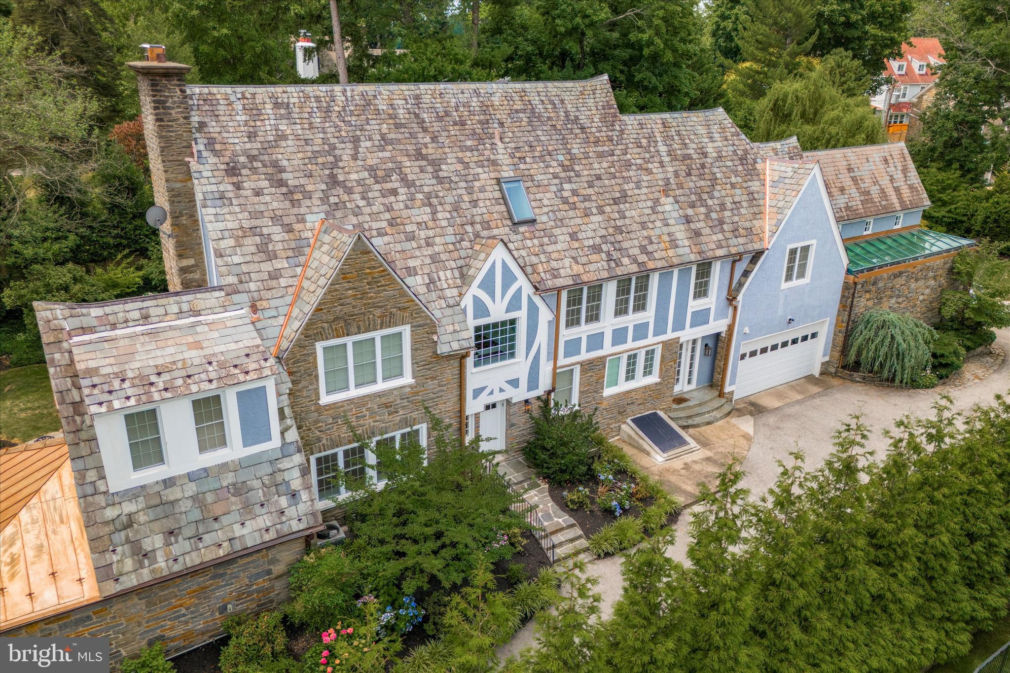 334 Fairhill Road Wynnewood, PA 19096 - Photo 43 of 45 a aerial view of a house with a yard