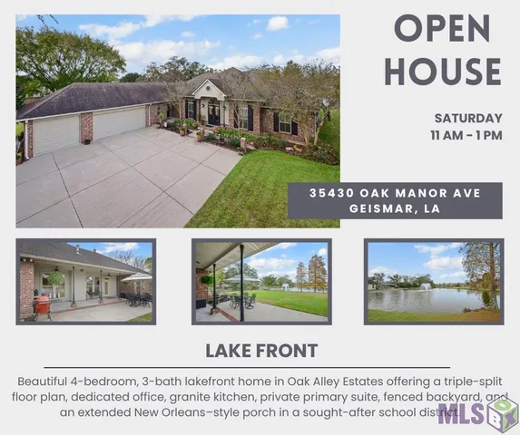 $494,000 | 35430 Oak Manor Avenue, Geismar, LA 70734