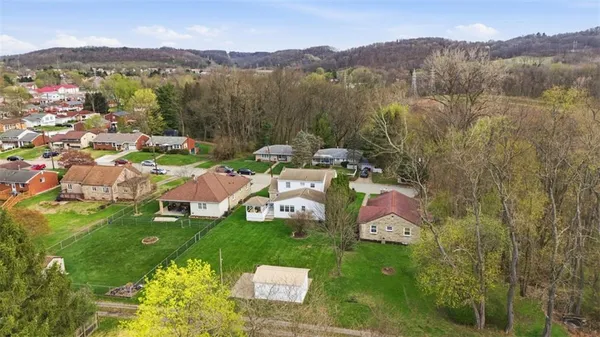 an aerial view of multiple house