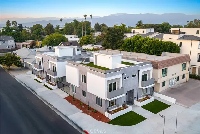 a front view of a building with street view