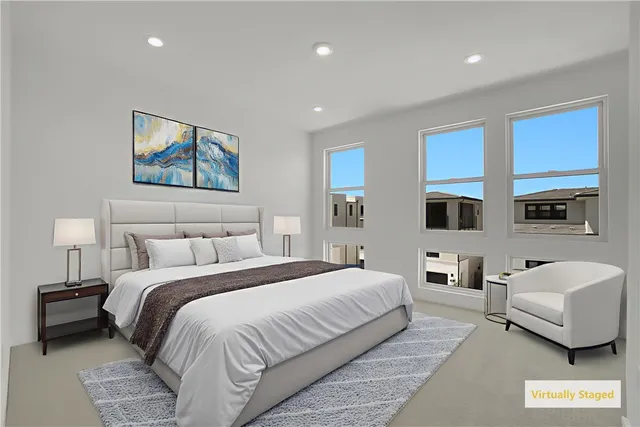 a view of an empty room with glass door