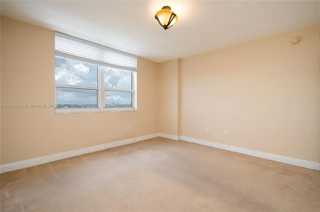 an empty room with a window