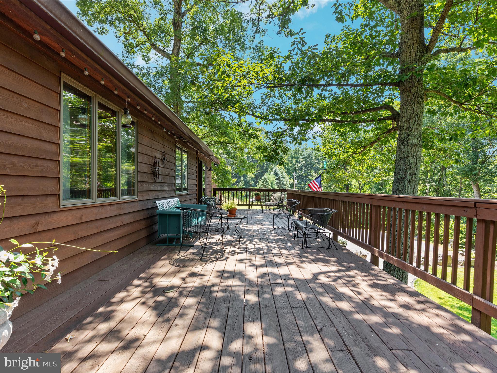 4327 Ebenezer Road Bluemont, VA 20135 - Photo 66 of 93 a view of backyard with a deck and wooden floor