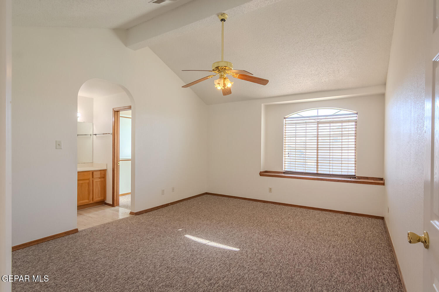 12259 Tierra Loma Road El Paso, TX 79938 - Photo 45 of 73 an empty room with chandelier fan and windows