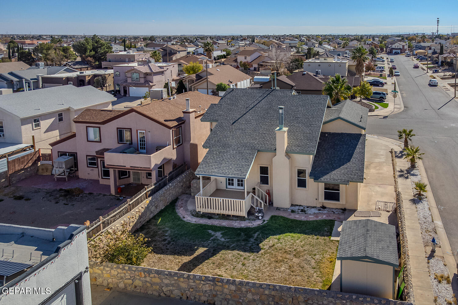 12259 Tierra Loma Road El Paso, TX 79938 - Photo 62 of 73 an aerial view of a house with a yard