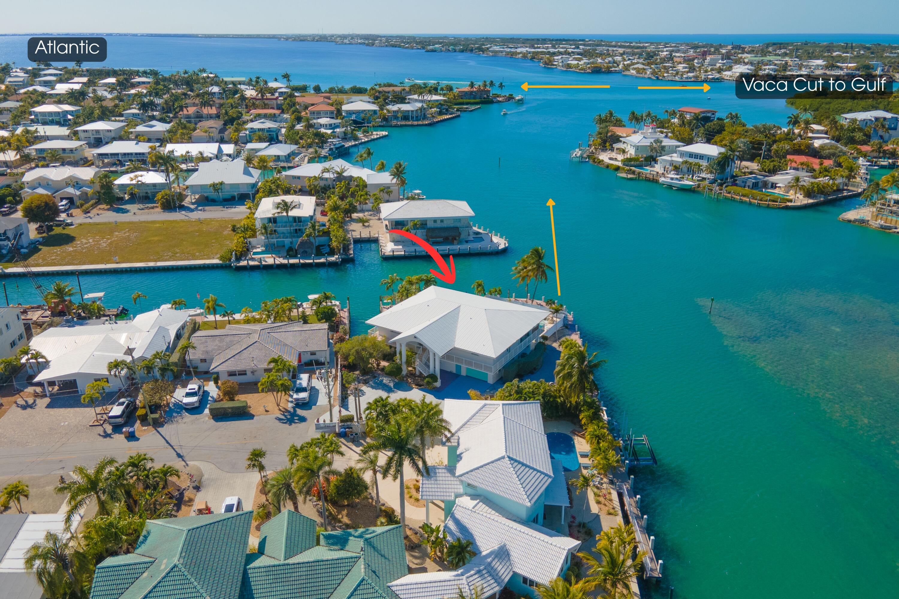 781 9th Street Key Colony Beach, FL 33051 - Photo 86 of 95 an aerial view of a house with a lake view