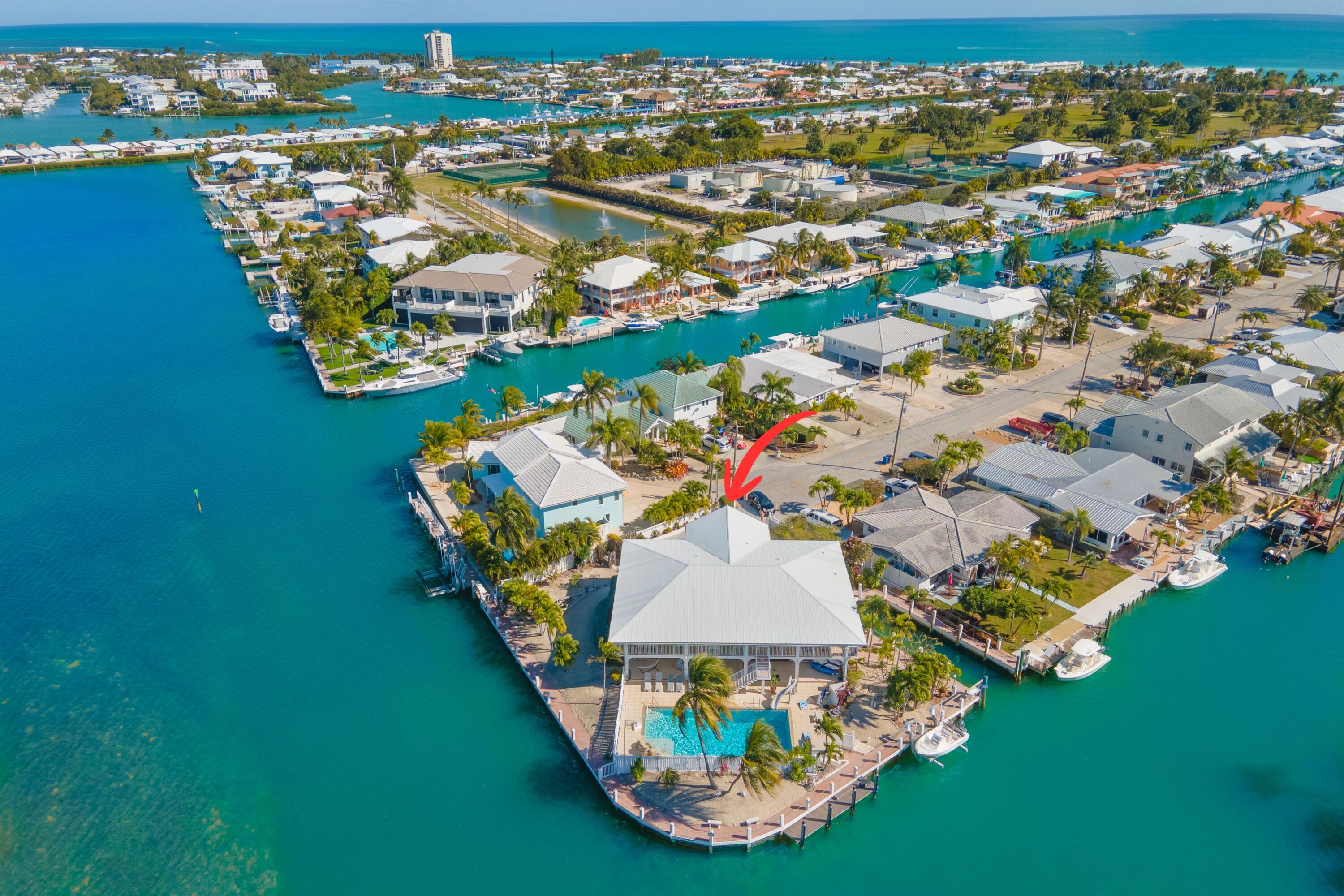 781 9th Street Key Colony Beach, FL 33051 - Photo 90 of 95 an aerial view of a house with a ocean view