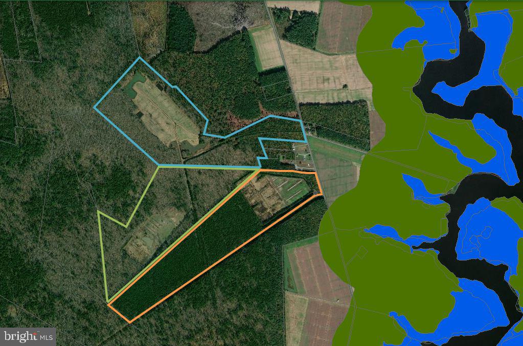 4340 Egypt Road Cambridge, MD 21613 - Photo 1 of 42 Aerial Boundary w Timber, Woodlands, Ponds