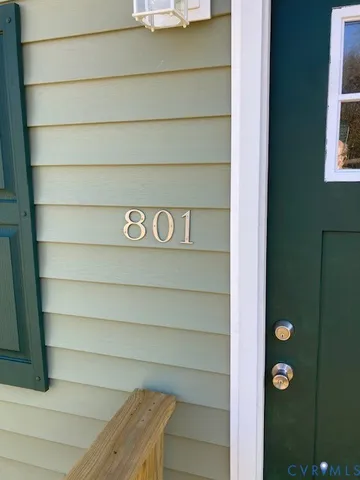 a close up of a door