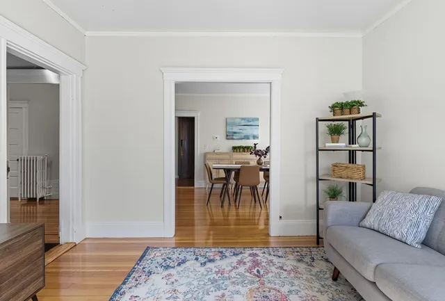 a living room with furniture and a couch
