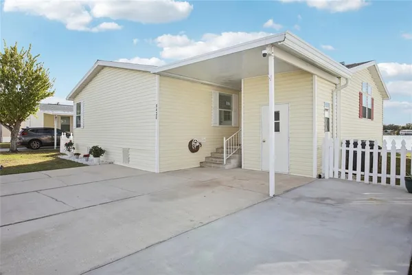 a view of a house with a patio