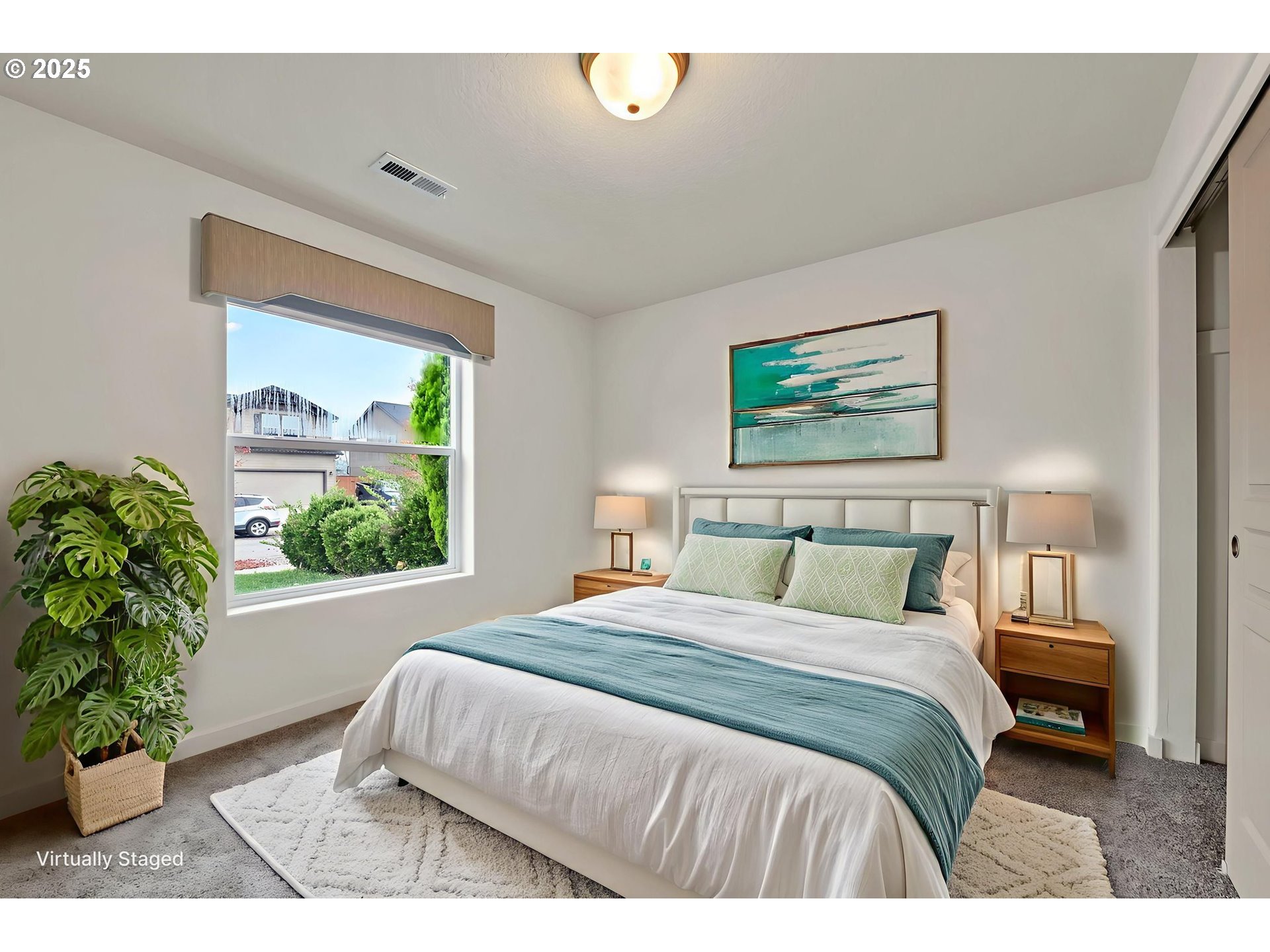 3869 Gusty Avenue Northeast Albany, OR 97322 - Photo 25 of 47 a bedroom with a bed mirror and window