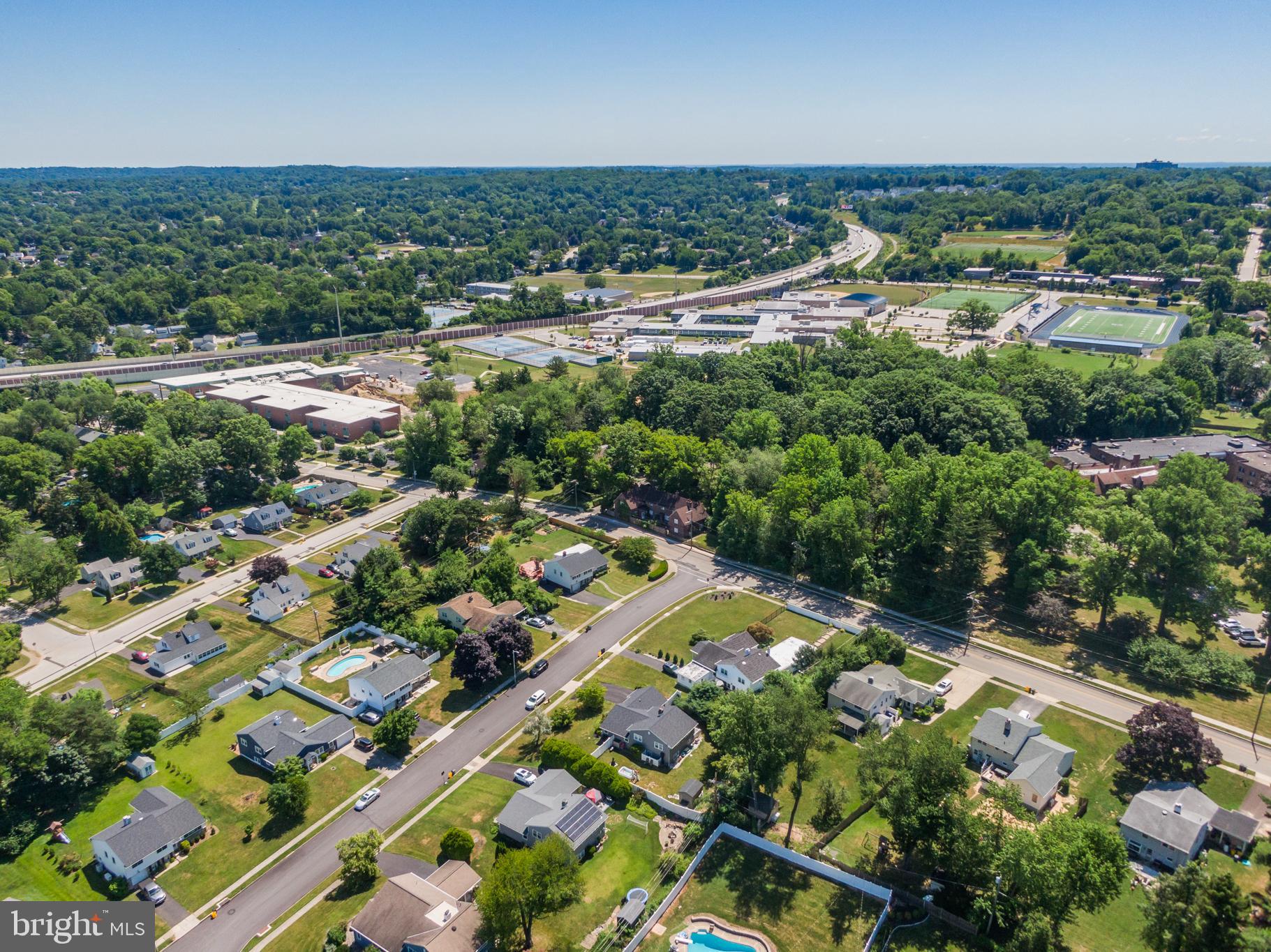305 Preston Road Flourtown, PA 19031 - Photo 14 of 43 Drone directly above house view of Schools