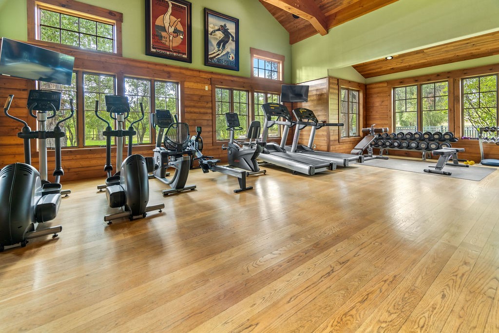 27095 Fire Song Road Steamboat Springs, CO 80487 - Photo 18 of 39 a view of a room with gym equipment