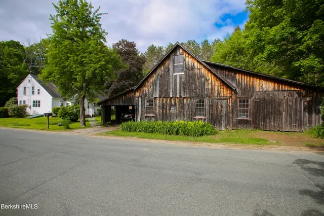a view of a garden with trees