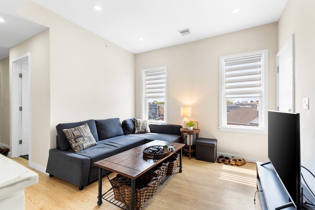 7 Transit Street, Unit 1 Boston, MA 02127 - Photo 5 of 10 a living room with furniture and a flat screen tv