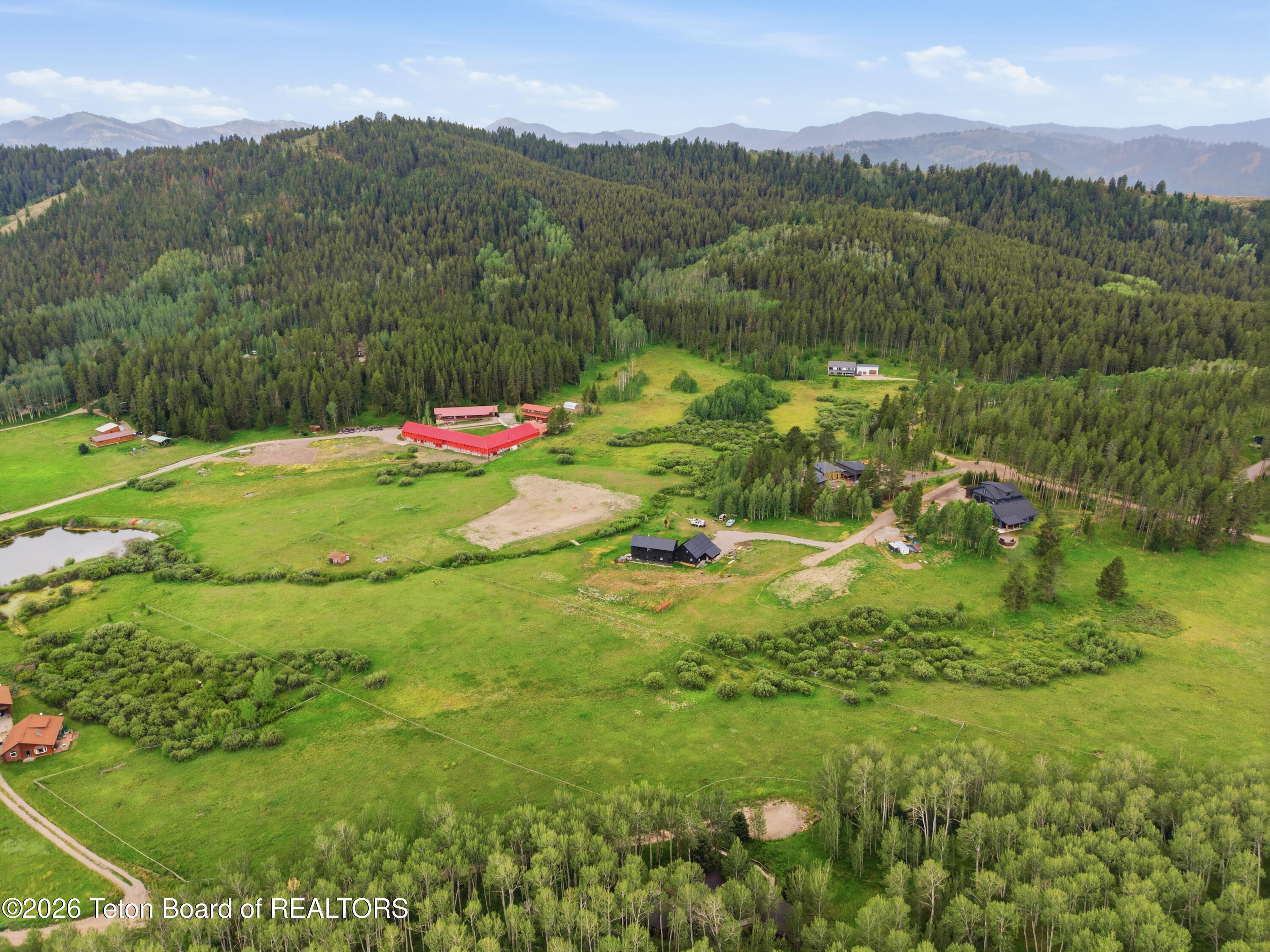 3950 North Fork Fall Creek Road Wilson, WY 83014 - Photo 9 of 12 9 Drone View South