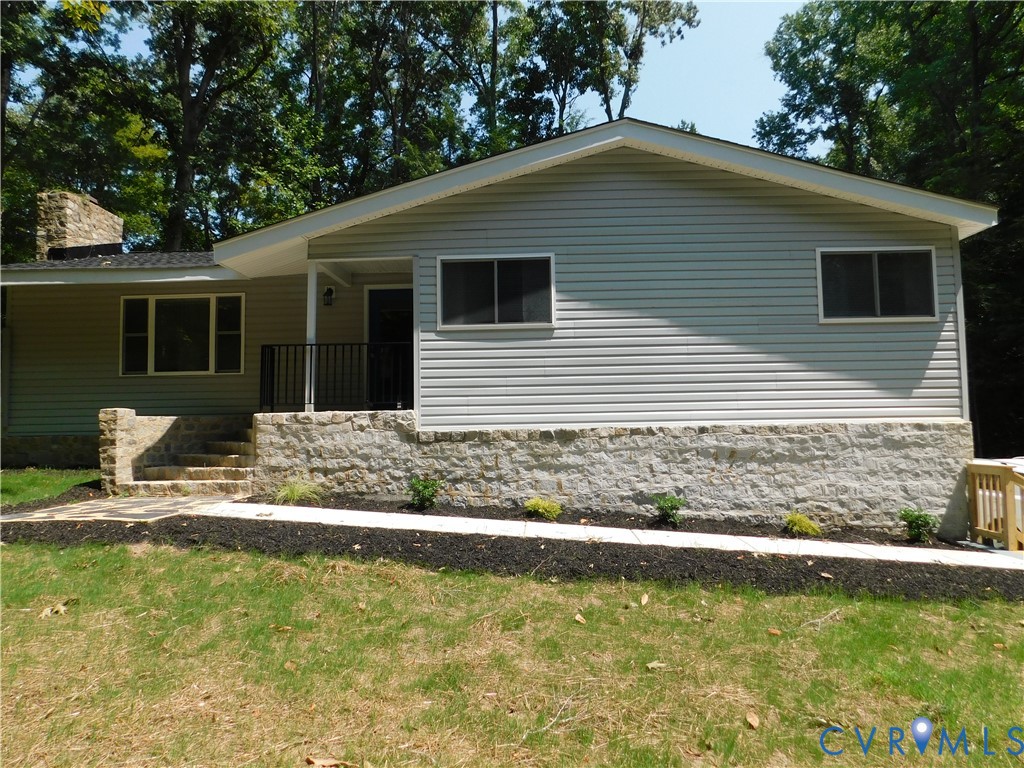 5322 Adams Road Quinton, VA 23141 - Photo 56 of 56 Horizontal siding with a stone-finish foundation,