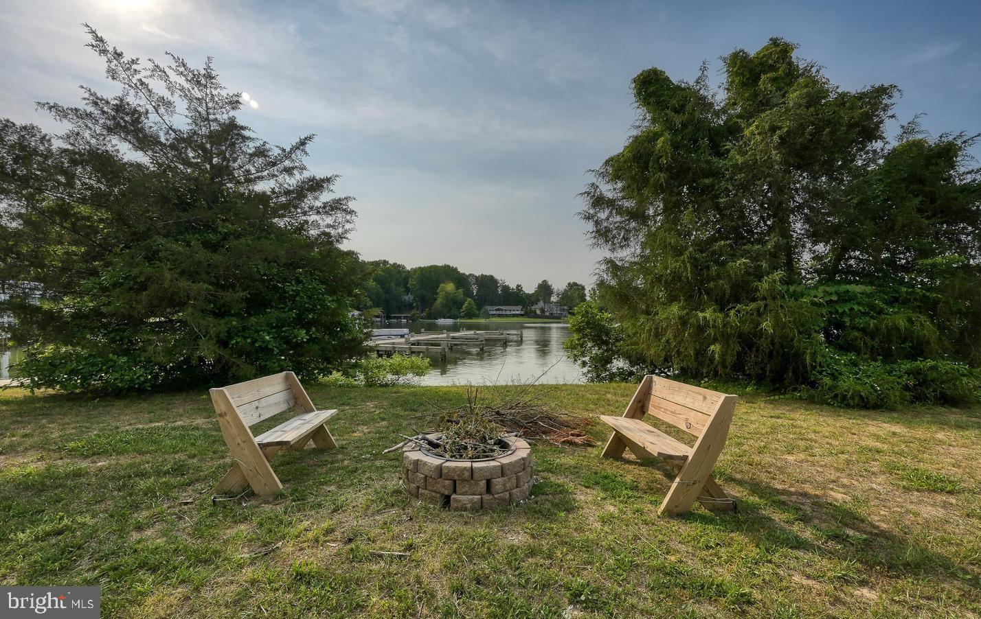 6121 Belmont Road Mineral, VA 23117 - Photo 27 of 32 a view of a lake with table and chairs potted plants and lake view