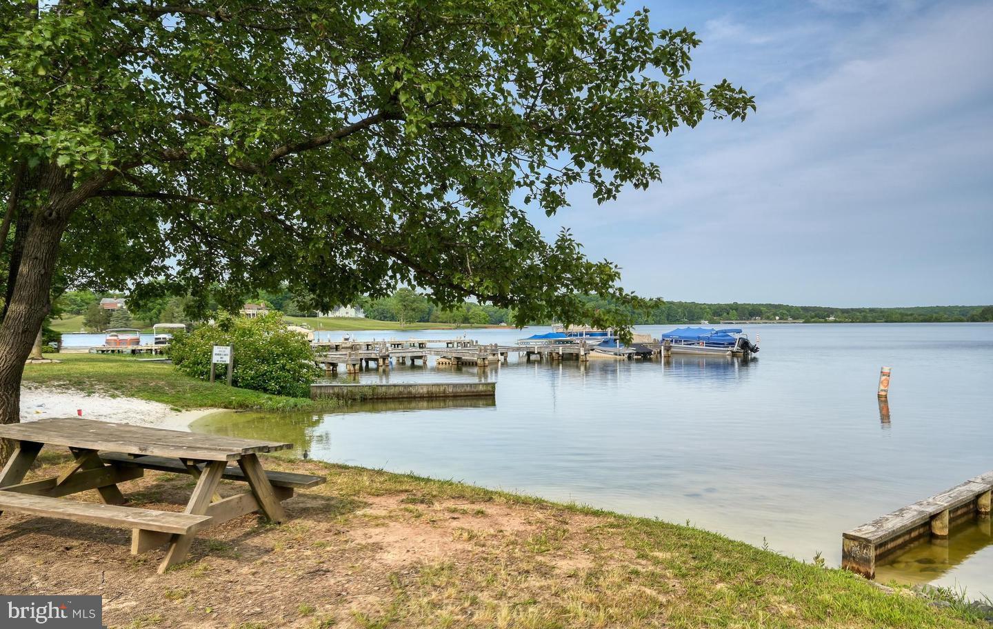 6121 Belmont Road Mineral, VA 23117 - Photo 32 of 32 a view of a lake with a bench and trees in the background