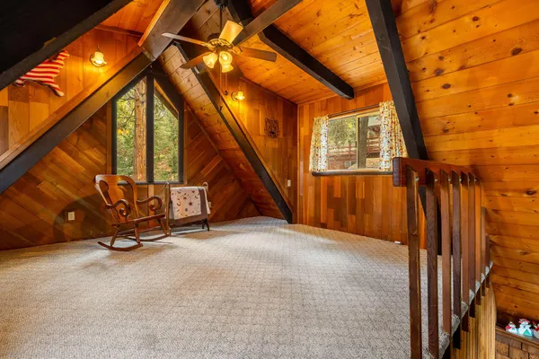a view of an outdoor space with a balcony