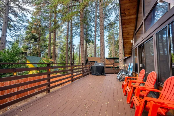 a view of outdoor space with seating area