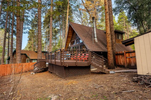a backyard of a house