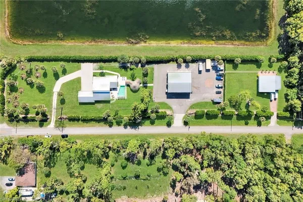 an outdoor view with garden