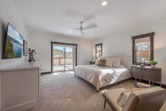 a view of a balcony with wooden floor