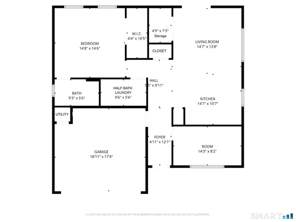 an aerial view of a house with a outdoor space